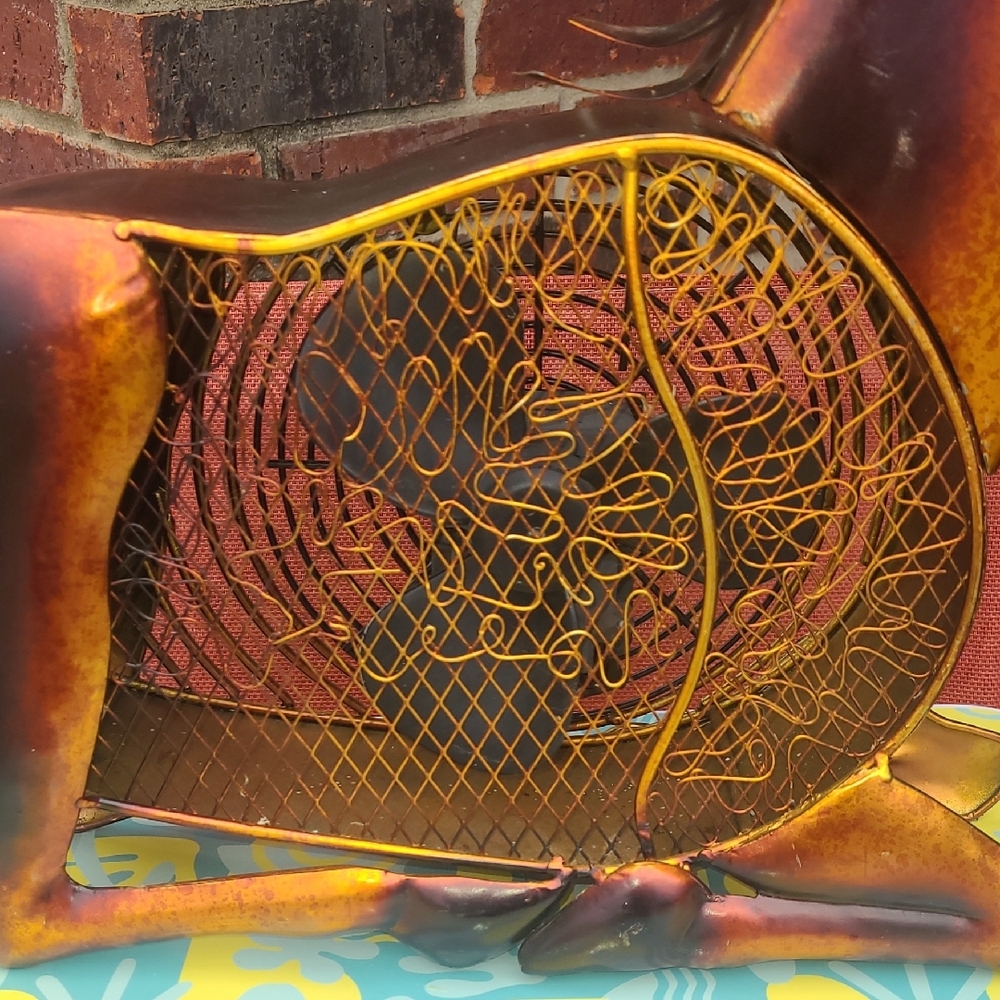 Rustic Metal Horse Table Fan - Picture 4 of 8